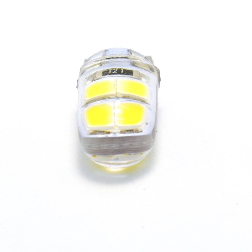 1x W5W LED T10 Car Interior Light Silica SMD 194 168 High Bright Reading Door License Plate Wedge Lamp 12V White Yellow 6500K