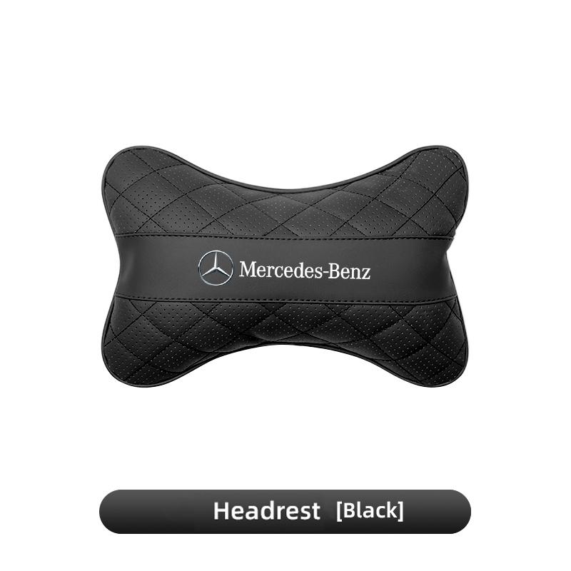 GLC GLB Car Leather Headrest Seat Lumbar Pillow Accessories For Mercedes Benz AMG W203 W206 W220 W205 W211 W177 W204 W213 W214