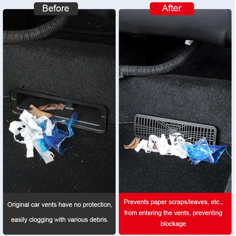 Air Outlet Under Seat Protective Cover For Tesla Model Y Launch 2025-2020 Model 3 Highland 2024-2017 1 Pair Vent Mesh Filter