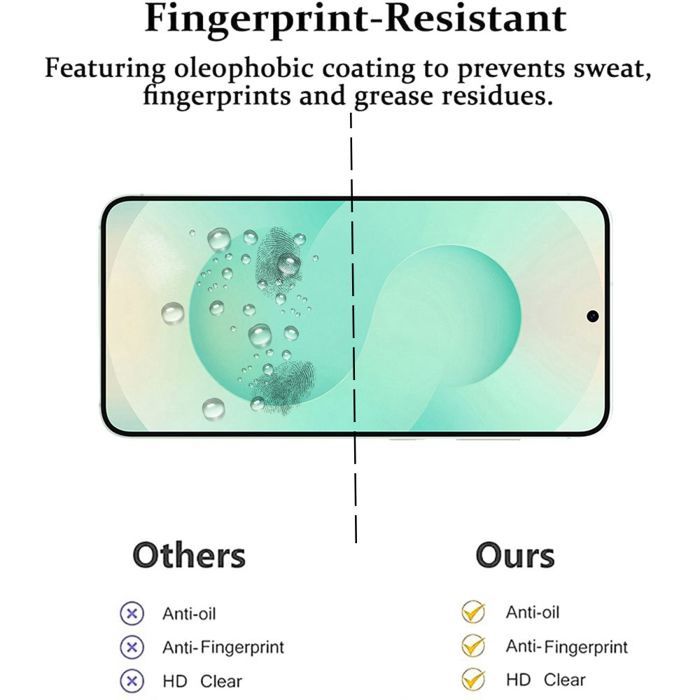 Film de protection en verre trempé - BOOLING - Samsung Galaxy S25 FE - Lot de 2 - Antichoc - 9H