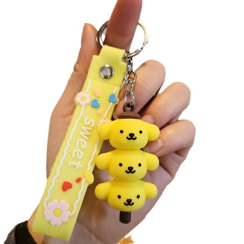 Yugui Dog Gestapelter Le Schlüsselanhänger Niedlicher Cartoon Melody Pudding Dog PVC Puppe Taschenanhänger