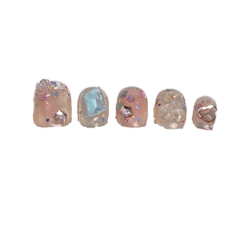 Pure Desire Chic Wearable Nail Art: 2024 Handmade Short Nail Patches