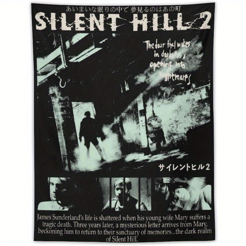 

1 шт. Silent Hill 2 Настенный гобелен Полиэстер 2D Настенное искусство для спальни Гостиной Декор Хоррор-игра Эстетика Украшение комнаты G 74x94cm(29x37in)