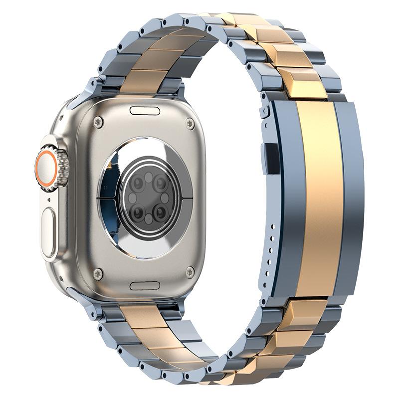 Business Titanium Strap For Apple Watch Series 10 46mm 42mm 45mm 44mm iWatch Ultra 49mm Bands SE Bracelet Turtle buckle Detachable Titanium Wristband