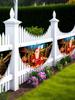 Xmas Bunting Flag Outdoor Hanging Fan Flag Half Round Xmas Decorative Flag for Door Home Decor