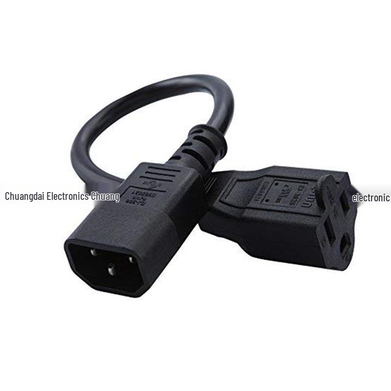 UL US Standard C1314 Figure-8 Extension Cord, 10A/13A/15A Male Connector, Server Power Cable