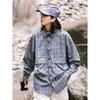 2024 Letter Long Sleeve Shirt Japanese Hong Kong Style Ins Loose Shirt Boys Summer Trendy Versatile Casual Coat