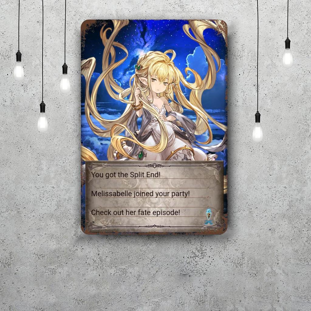 granblue fantasy cartoon Decor Poster Vintage Tin Sign Metal Sign Decorative Plaque for Pub Bar Man Cave Club Wall Decoration