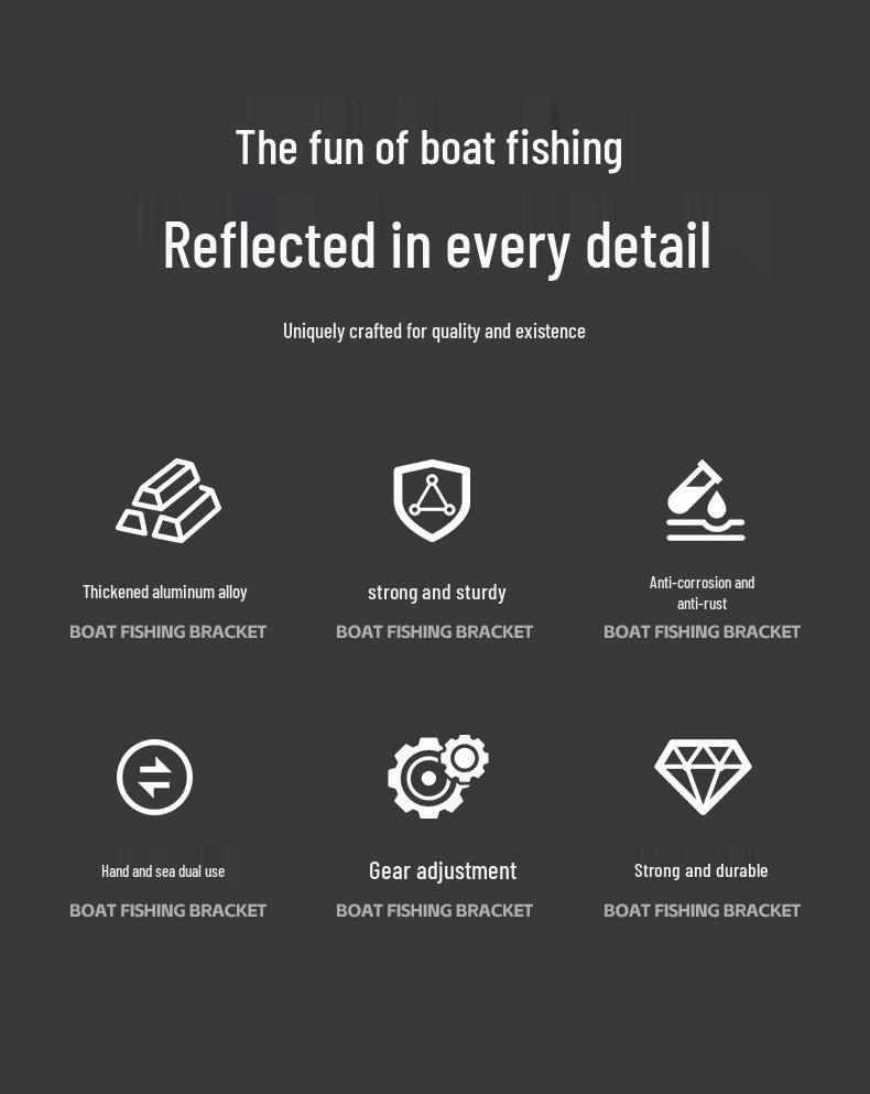 All-Metal Boat Rod Holder for Fishing Trolling