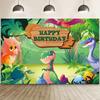 Happy Birthday Dinosaur Background Picture Forest Party Decoration Background Dinosaur Poster Background Baby ShowerJungle Photo