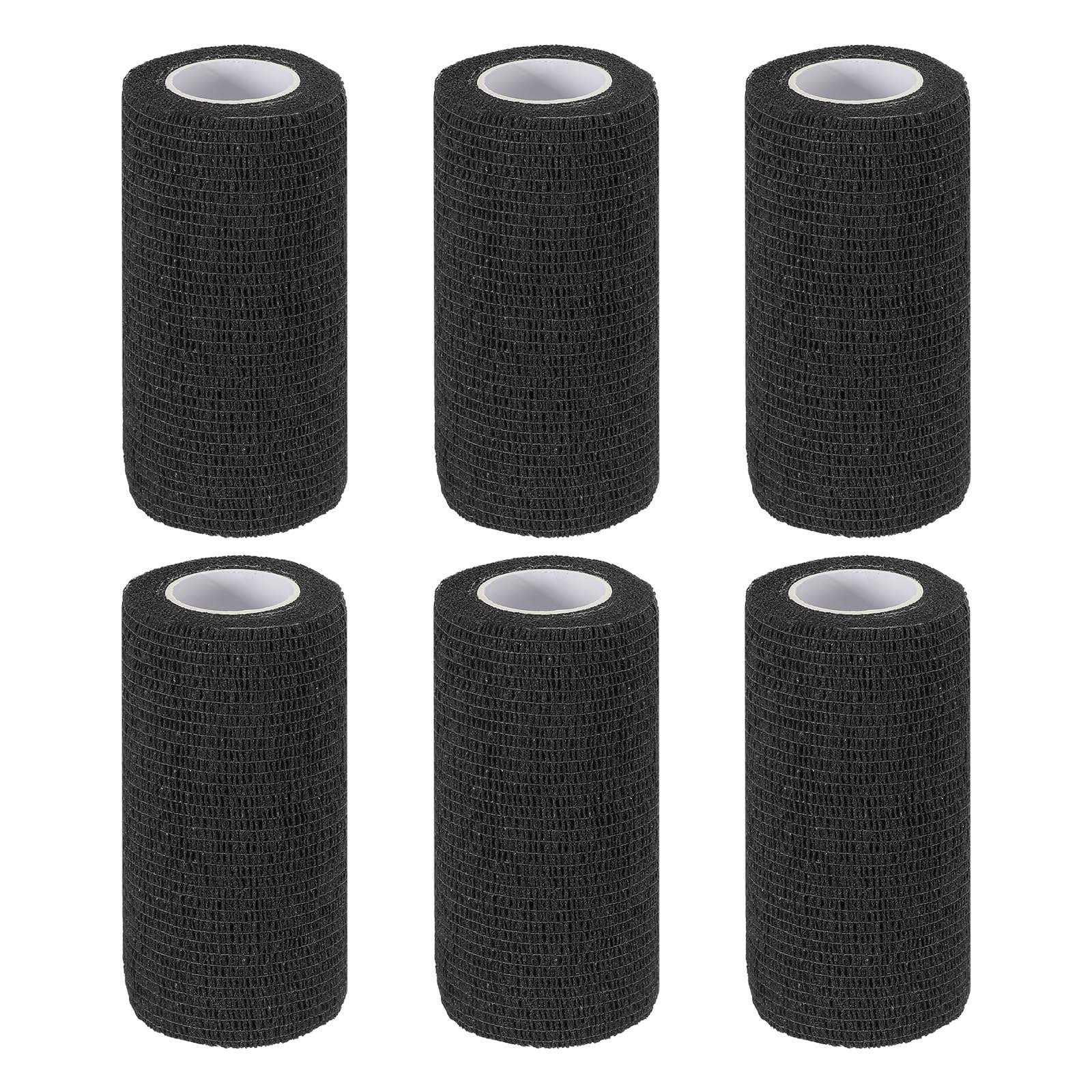 

PATIKIL x Bandage Elastic Wrap Tape for Athletic and Outdoor Black 4 177 Self-Adhesive Wraps, 6-Piece Self-Breathing Self-Adhesive Stretching,