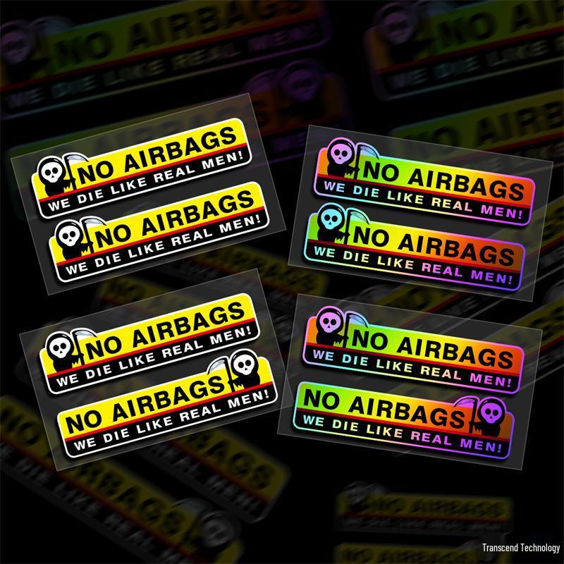 Funny Reflective Death God No Airbag Sticker for Motorcycles and Cars