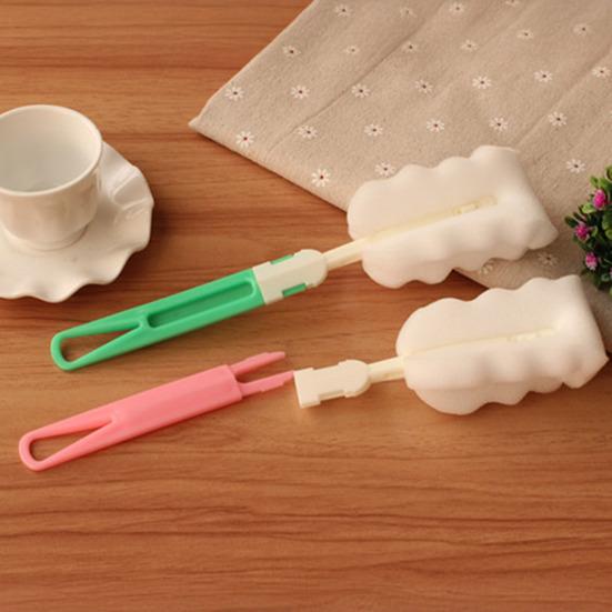 5Pcs Bottle Brush Sponge Cup Cleaner Detachable Long Handle Portable Cleaning Brush for Cups Glasses Water Bottles