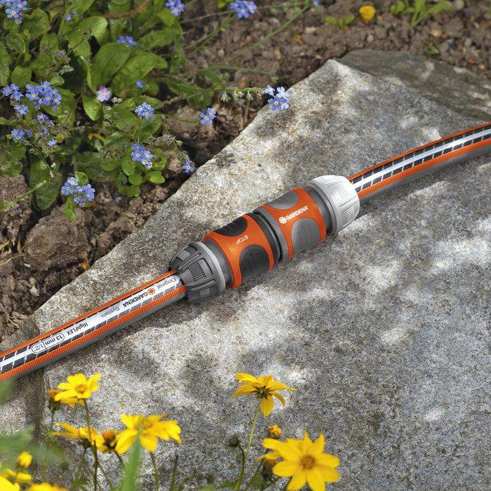 Connecteur De Tuyau D'arrosage GARDENA - Compatible Tous Tuyaux Et Raccords - Garantie 5 Ans