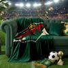 Minnesota-Wild Hockey Team Throws Blanket Flannel Blankets Plush for Couch Bed Gifts for Men Women Travel picnic blanket Christmas fan gifts