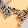 Yousheng Brooch Pin Shiny Rhinestones Inlaid Tiger Shape Badge Rust-Resistant Lightweight Bendable Tiger Brooch Fashion Accessories