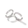 THE BLING KING 5mm Width Baguettecz Clip Earring Luxury Circle Hoop Earring Iced Out Square Cubic Zirconia Hiphop Jewelry