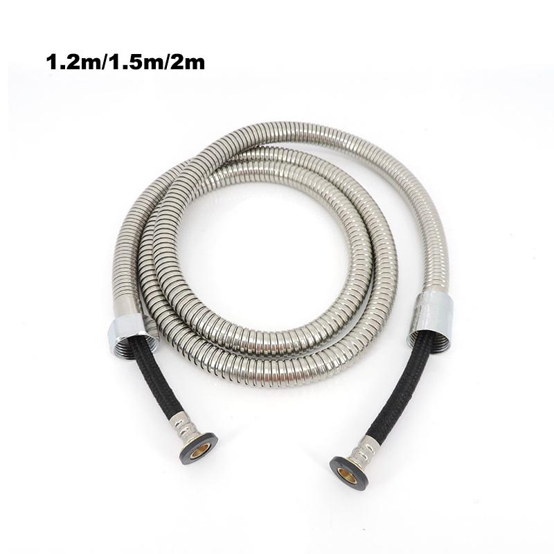 

Серебристый 1,2 м 1,5 м 2 м Шланг для воды для ванны и душа Гибкая труба из нержавеющей стали для насадки биде Головка Сантехника Ванная комната 120 см 150 см 2m