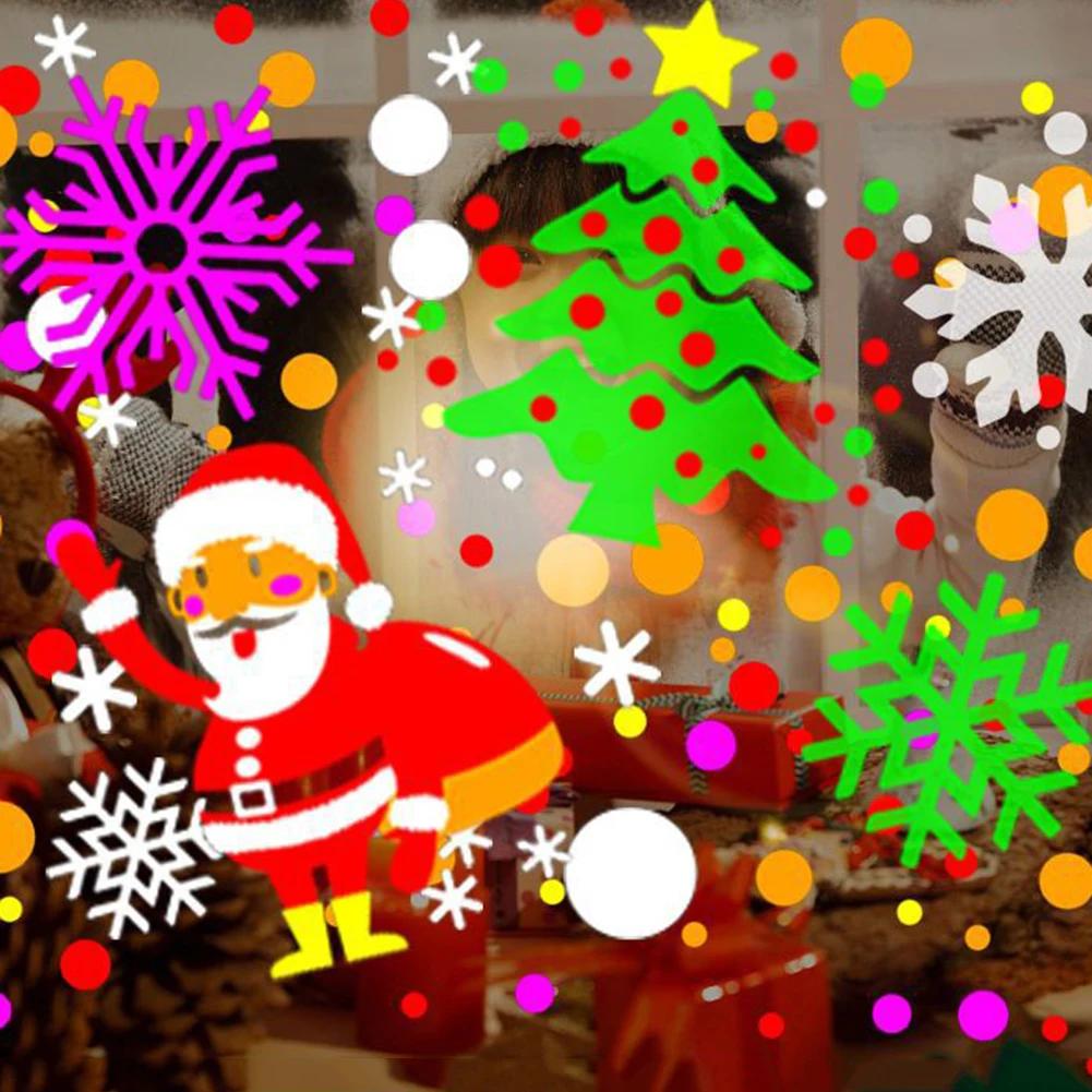 LED Christmas Projector Lamp with 16 Colorful Snowflake and Santa Patterns,Auto Rotating Holiday Light for Indoor Outdoor Home Party Garden Decoration