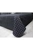 Star Double Quilted Bedspread Black