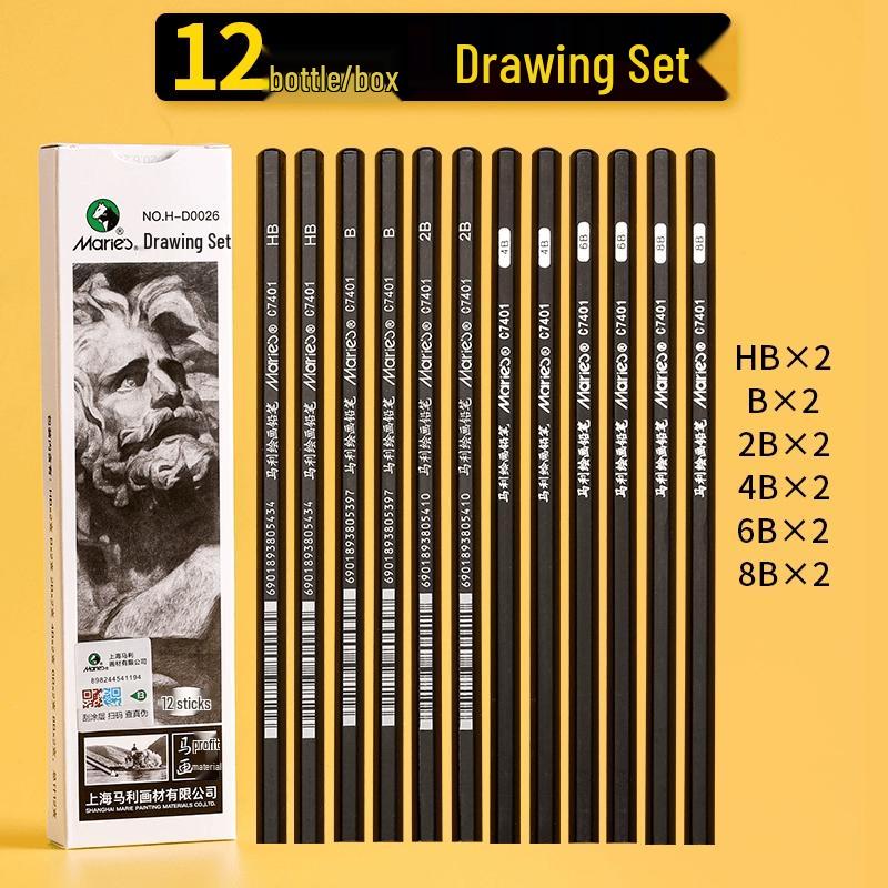 Marie s Sketch Pencils Set - 12 Count