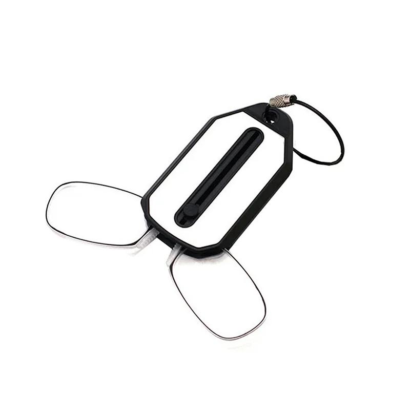 Folding Legless Nose Clip Reading Glasses Men Women Mini Portable Hyperopia Eyeglasses With Keychain Glasses Box