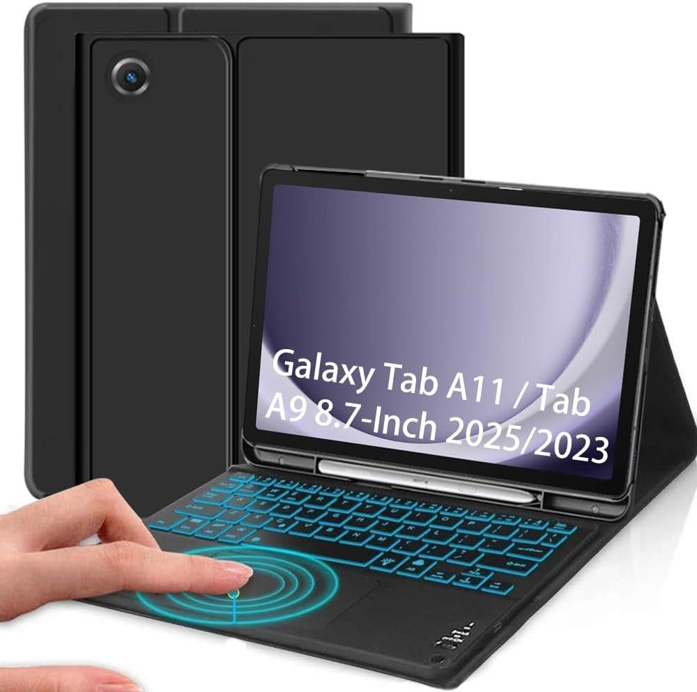 Samsung Tab A11 Protective Backlit Bluetooth Keyboard Case with Pen Slot (X133/X135)