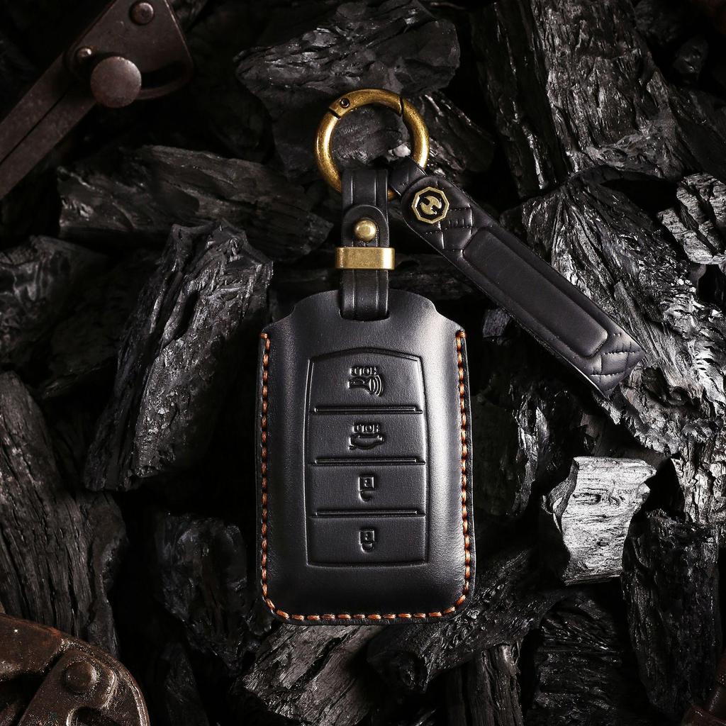 Vintage Leather Genesis Key Cover: Handmade, Genuine Leather Bag Buckle Case for Classic Genesis Models