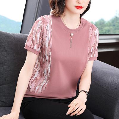 Frühlingsmodische Oberteile Sommerstil Kurzarm-T-Shirts Damen Lose Hemden Tops Große Größen T-Shirts
