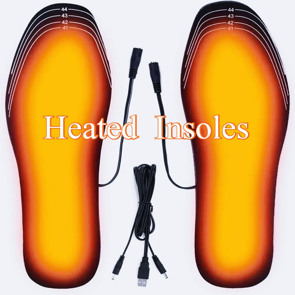 Winter USB Heated Insoles Shoe Electric Foot Warming Pad Feet Warmer Sock Pad Mat Outdoor Sports Heating Insole Winter Warm