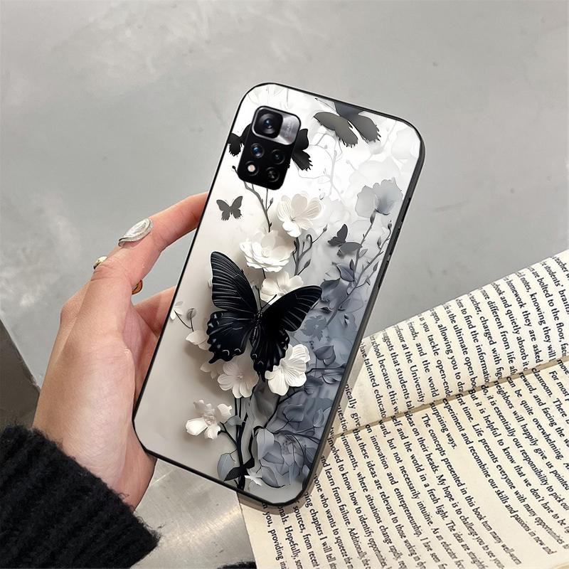 Lila Rosa Schmetterling Auto Casa Hülle Handyhülle Für Xiaomi Redmi note 14 Pro 14 13 12 11 10 Pro 14S 12S 11S Redmi 14C 13C 10