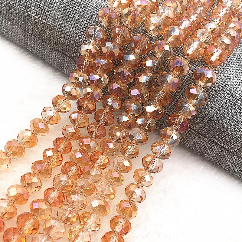 30pcs/lot 8x6mm Rondelle Austria Faceted Crystal Glass Beads,Wheel Beads,Transit Beads For Jewelry Making diy Bracelet Necklace