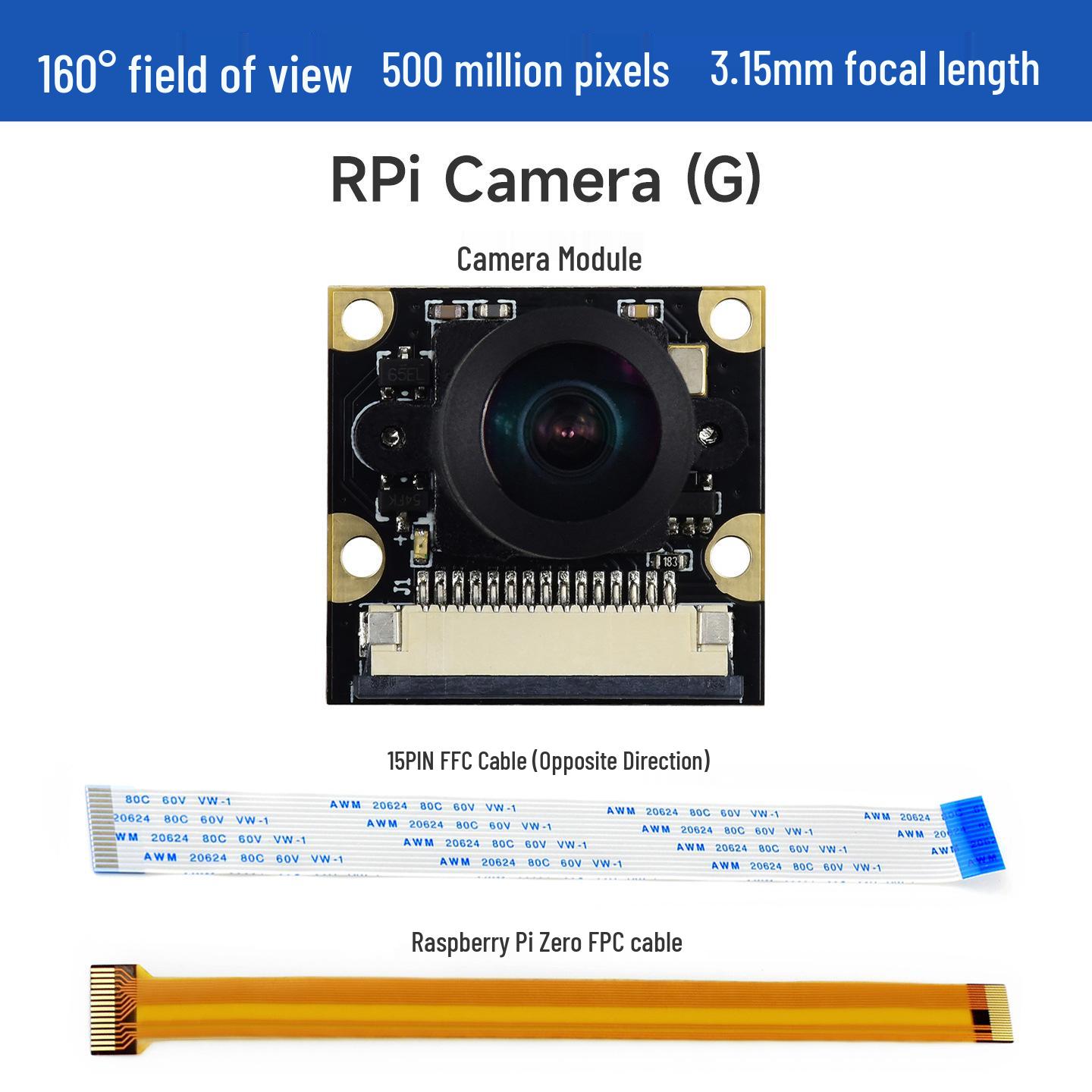 MicroSnow Wide-Angle Raspberry Pi OV5647 Camera Module RPi Camera (G)