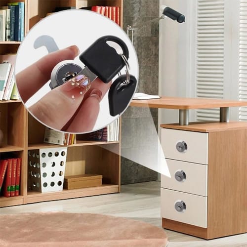 MOCOXYKLXY Cylinder Lock, Cam Lock, for Mailboxes, Lockers, Display Cases, and More, Metal, with Two Keys Per Set (20mm Standalone Type) (Set of 2)