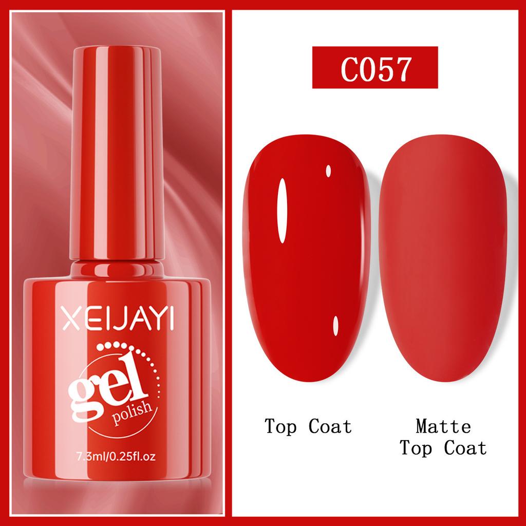 Popular Color Cherry Red True Red Solid Color Series Whitening Long-lasting Nail Polish Glue Phototherapy