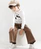 Bee Print Size Panda X White T-Shirt, Girls, Boys, Kids, Spring, Autumn, Winter, Taa05043, 140cm, 36. Style