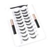 Magnetic Natural False Eyelashes Eyeliner Liquid Tweezer Set Reusable 3D Magnets Fake Eye Lashes Makeup Tool