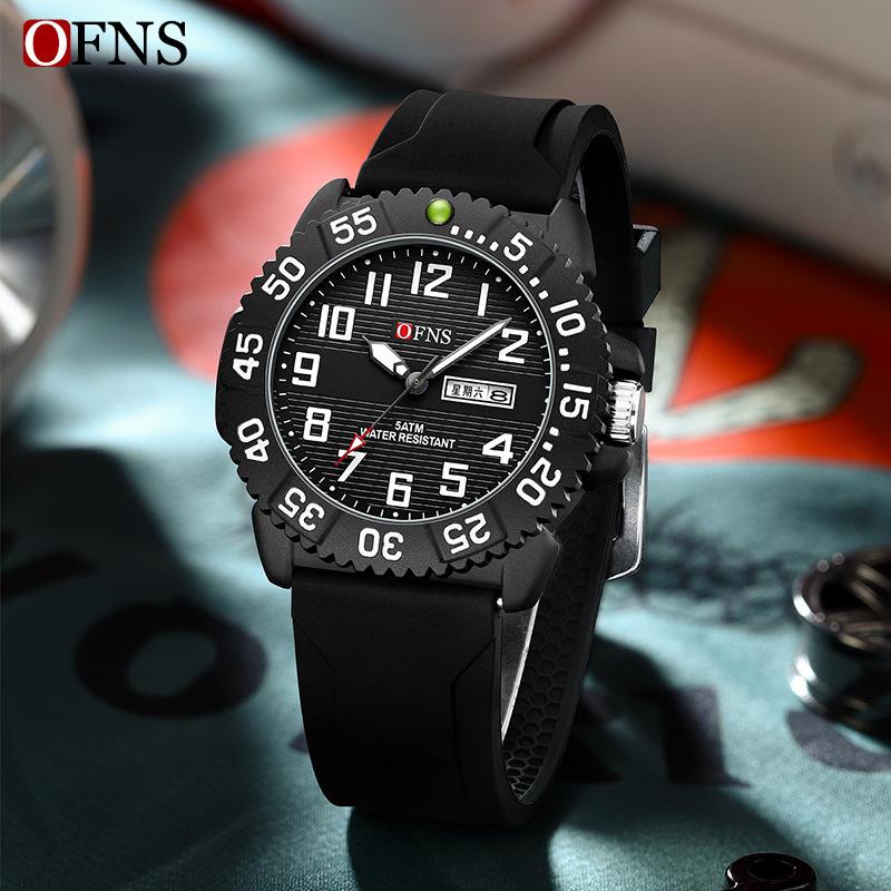 Quartz Men'S Watch Trend Simple Fashion Youth Double Calendar Luminous Waterproof Casual Men'S Watch