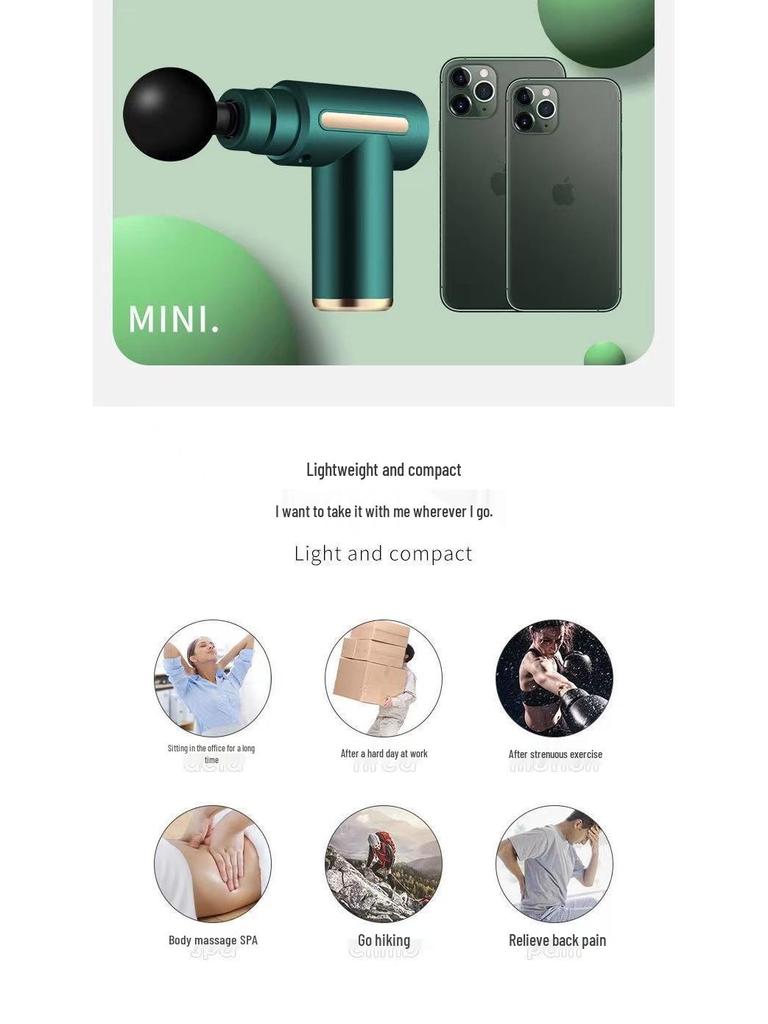 Mini elektrická masážní pistole pro svalovou relaxaci a úlevu od napětí v krku
