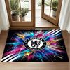 Chelsea FC Design Crystal Velvet Rug Soft Decorative Mat for Bedroom Entrance