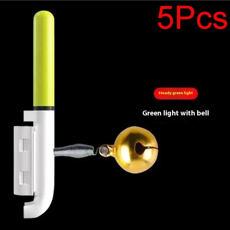

5 шт. Многоразовый электронный светящийся стик с колокольчиком Светодиодные рыболовные сигнализаторы Комплект аксессуаров Рыбалка Электронный удилище Светящийся стик Свет