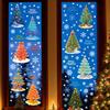 Christmas Window Clings 9Pcs/set Electrostatic Adhesion Window Snowflake Stickers Holiday Glass Door Clings Decoration
