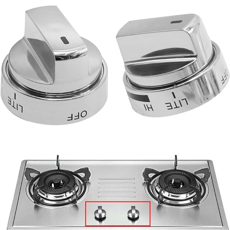 5 PCS Reliable Metal Knob Switch Stove Knob Assembly Control Knobs Kitchen Appliances Knob Replacements for AEZ72909008