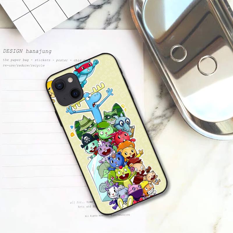 Happy Tree Friends Phone Case For iPhone 11 12 Mini 13 14 15 Pro XS Max X Plus SE XR Shell