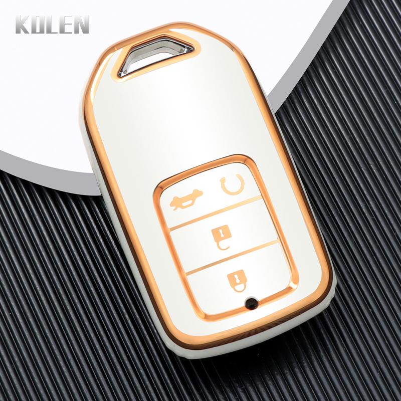 TPU Car Remote Key Case Cover Shell For For Honda CRV CR-V Fit Civic Accord HR-V HRV City Odyssey XR-V Protector Holder Keyless