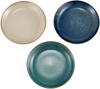 Aito Porcelain Natural Color 16cm Plate of and Indigo (Set 3) White, Green,