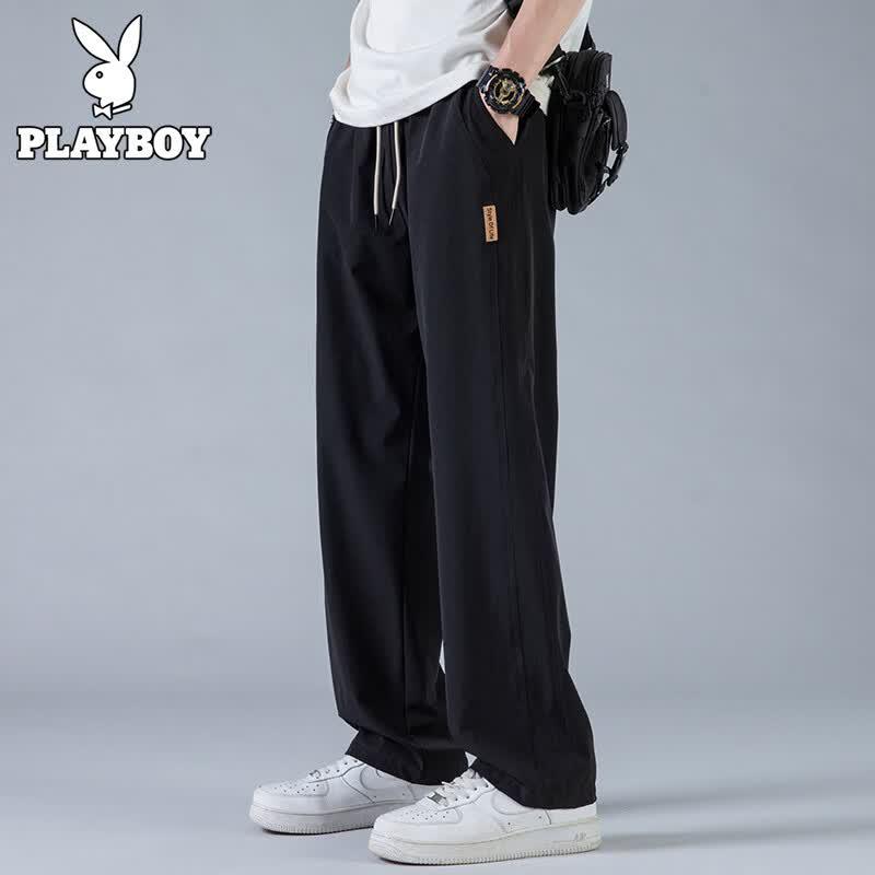 PLAYBOY Men's Ice Silk Casual Quick-Dry Pants