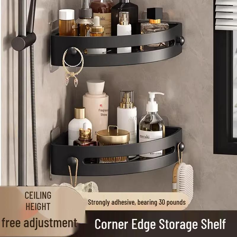 Półka łazienkowa ścienna bez wiercenia do narożników umywalki i toalety