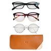 Porco Rosso Eyeglass Tochigi Made In Japan Case, Slim, Lightweight, Thin, Leather, Leather, (Chocolate) [sokunou]