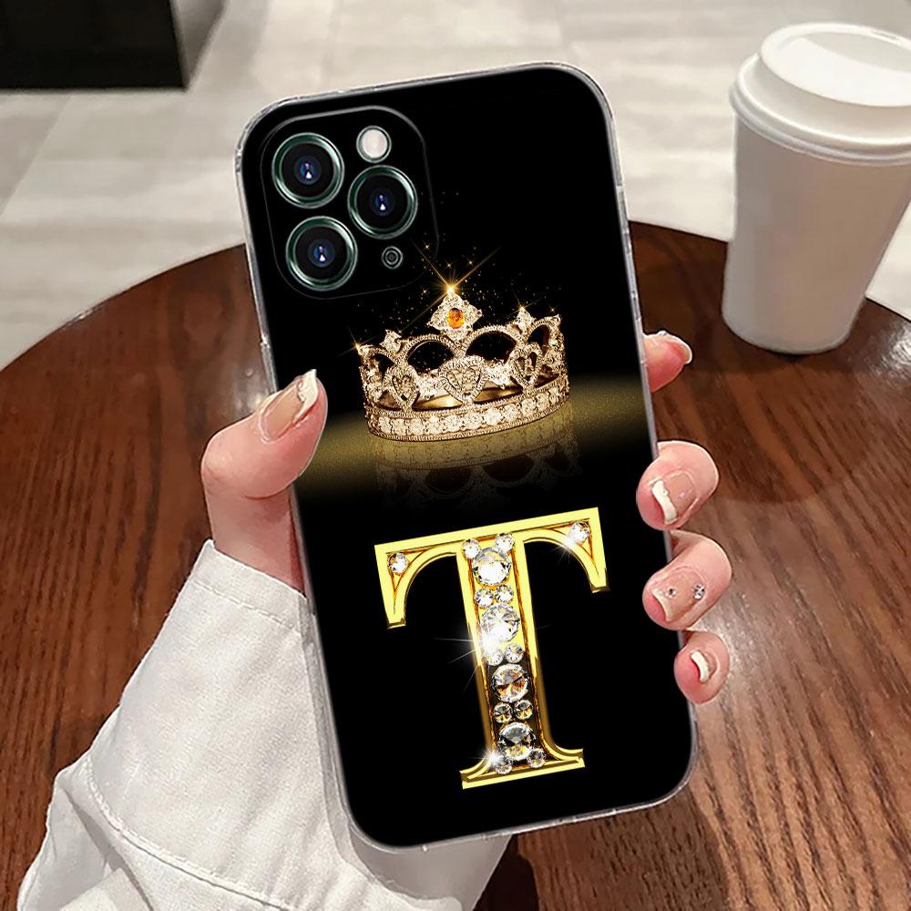 

Letter M L E T K J I U Transparent Case For Apple iPhone 17 16 15 14 13 12 11 Pro Max 16 Plus 16E 17Air 17Pro Phone Cover Funda iPhone 14